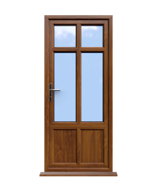 Order Doors Online 233 Liverpool - Golden Oak Double Glazed uPVC Door Supply Only