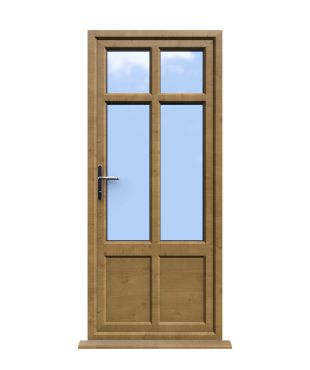 Order Doors Online 279 Liverpool - Irish Oak Double Glazed uPVC Door Supply Only
