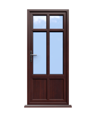 Order Doors Online 213 Liverpool - Rosewood Double Glazed uPVC Door Supply Only