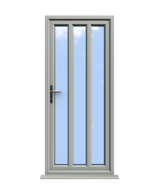 Order Doors Online 271 London - Agate Grey On White Double Glazed uPVC Door Supply Only