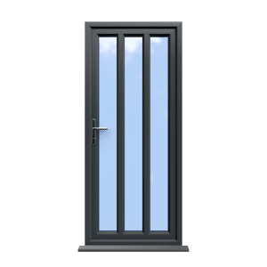 London - Anthracite Grey On White Double Glazed uPVC Door Supply Only