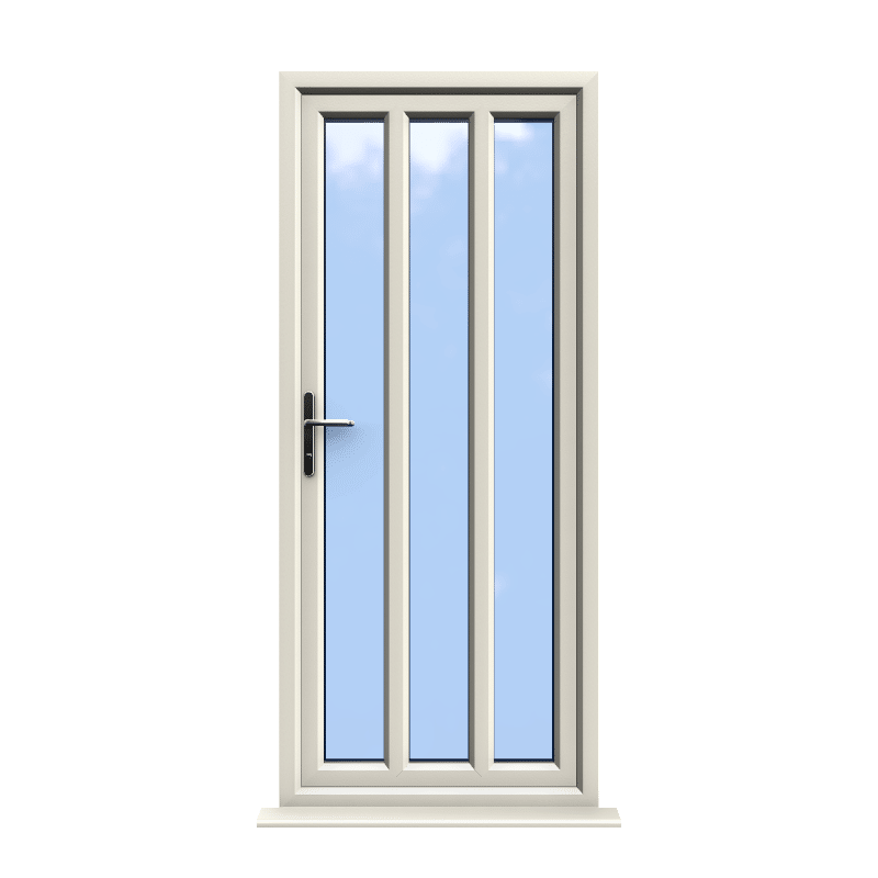 London - Cream Double Glazed uPVC Door Supply Only London - Cream Double Glazed uPVC Door Supply Only