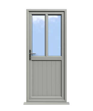 Order Doors Online 107 Newport - Agate Grey On White uPVC Door Shiplap Supply Only