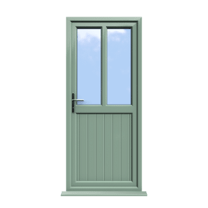 Newport - Chartwell Green On White uPVC Door Shiplap Supply Only