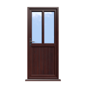 Newport - Rosewood On White uPVC Door Shiplap Supply Only
