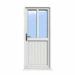 Newport - White uPVC Door Shiplaped Supply Only