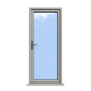 Norwich - Agate Grey Fully Glazed uPVC Door Supply Only