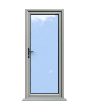 Norwich - Agate Grey Fully Glazed uPVC Door Supply Only