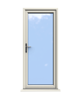 Norwich - Cream Fully Glazed uPVC Door Supply Only
