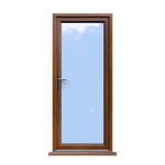 Norwich - Golden Oak Fully Glazed uPVC Door Supply Only