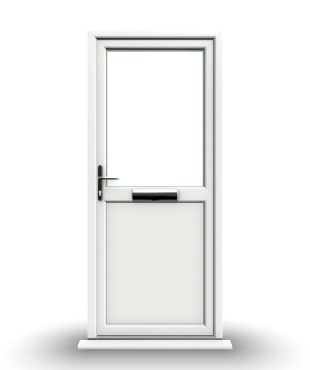 Oxford - White Half Glazed uPVC Door Supply Only