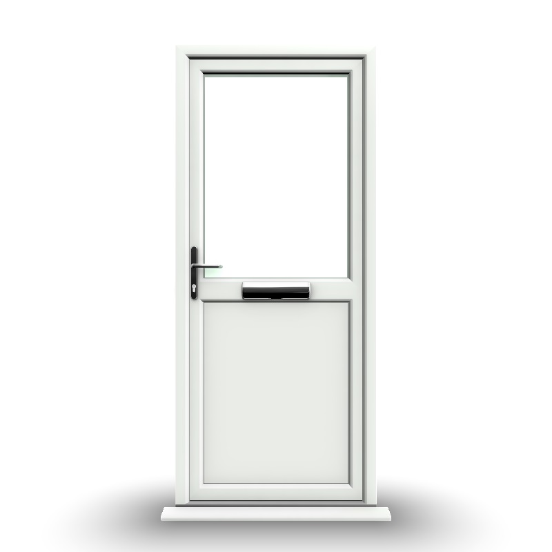 Oxford - White Half Glazed uPVC Door Supply Only