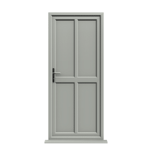 Agate Grey 21 Peterborough - Agate Grey On White Panelled uPVC Door Supply Only