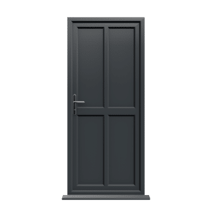 Peterborough - Anthracite Grey On White Panelled uPVC Door Supply Only