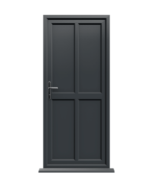 Order Doors Online 292 Peterborough - Anthracite Grey On White Panelled uPVC Door Supply Only