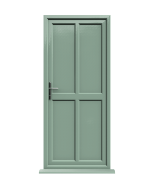 Order Doors Online 207 Peterborough - Chartwell Green On White Panelled uPVC Door Supply Only