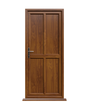 Order Doors Online 258 Peterborough - Golden Oak On White Panelled uPVC Door Supply Only