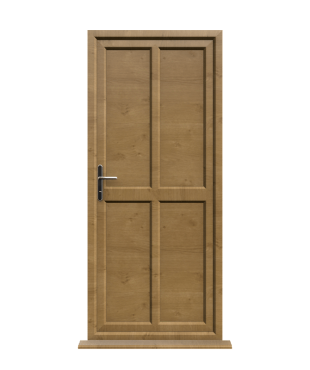Order Doors Online 162 Peterborough - Irish Oak On White Panelled uPVC Door Supply Only