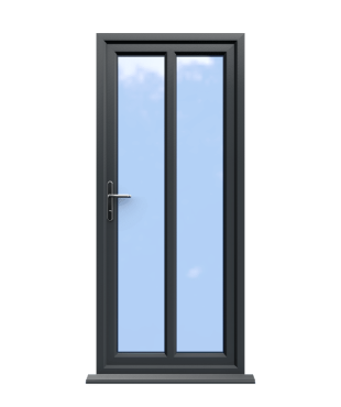 Order Doors Online 228 Reading - Anthracite Grey On White uPVC Door Supply Only