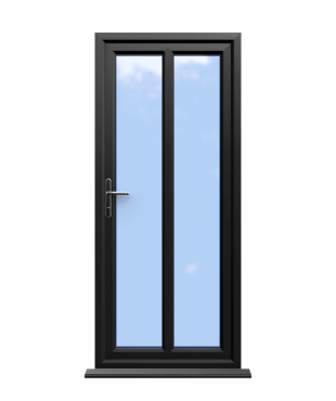 Order Doors Online 253 Reading - Black On White uPVC Door Supply Only