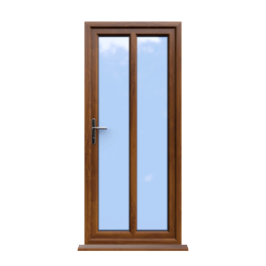 Reading - Golden On White Oak uPVC Door Supply Only