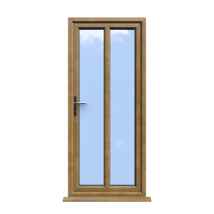 Reading - Irish Oak On White uPVC Door Supply Only