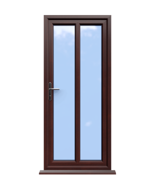 Order Doors Online 281 Reading - Rosewood On White uPVC Door Supply Only