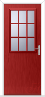 Red Flush Escala 1 Geo Bar GRP Composite Door