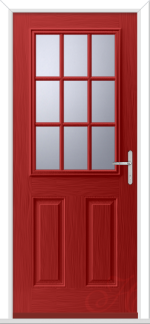 Red Mulsanne 1 Geo Bar GRP Composite Door