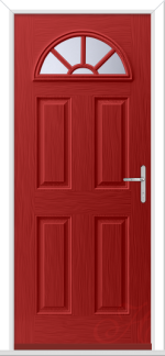 Red Tuscan 1 Geo Bar GRP Composite Door