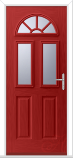 Red Tuscan 3 Geo Bar GRP Composite Door