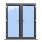 Slate Grey Double Glazed uPVC French Door