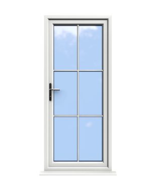 Winchester - White uPVC Door Georgian Bar Supply Only