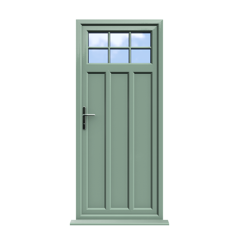 York - Chartwell Green On White Double Glazed uPVC Door Astragal Bar Supply Only 1 York - Chartwell Green On White Double Glazed uPVC Door Astragal Bar Supply Only