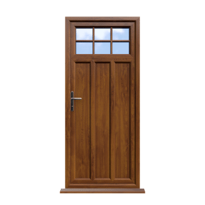 York - Golden Oak On White Double Glazed uPVC Door Astragal Bar Supply Only