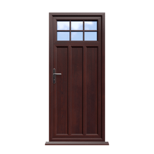 Rosewood 21 York - Rosewood On White Double Glazed uPVC Door Astragal Bar Supply Only