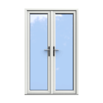 White Double Glazed uPVC French Door 1300 x 2100