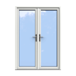 White Double Glazed uPVC French Door 1500 x 2100