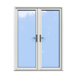 White Double Glazed uPVC French Door 1700 x 2100