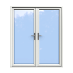 White Double Glazed uPVC French Door 1800 x 2100