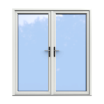White Double Glazed uPVC French Door 1900 x 2100